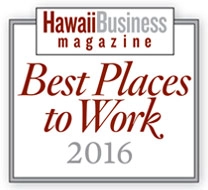 Hawaii Business Magazine Best Places to Work Award 2016